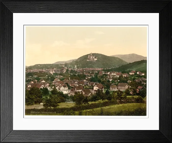 Framed Print : Wernigerode from the Sennhutte, Hartz, Germany Framed Print : Wernigerode from the Sennhutte, Hartz, Germany