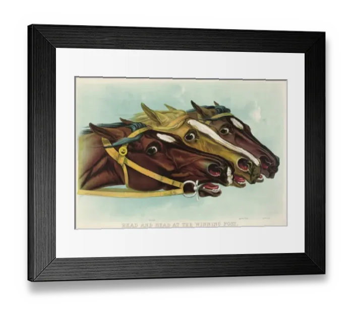 Framed Print : Head and head at the winning post Framed Print : Head and head at the winning post