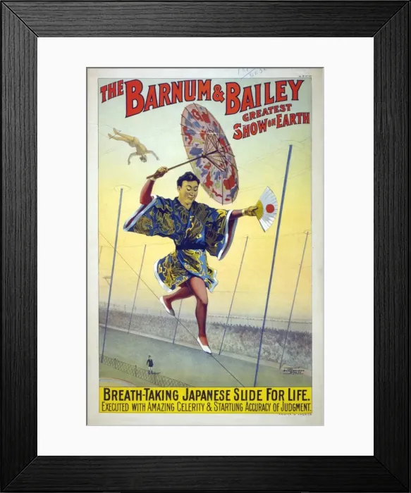 Framed Print : The Barnum & Bailey greatest show on earth Breath-taking Jap Framed Print : The Barnum & Bailey greatest show on earth Breath-taking Jap