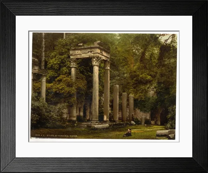 Framed Print : Windsor, ruins at Virginia Water, London and suburbs, Englan Framed Print : Windsor, ruins at Virginia Water, London and suburbs, Englan