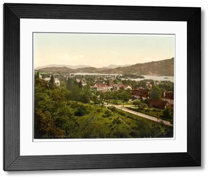 Framed Print : Portschach on Worthersee, Carinthia, Austro-Hungary Framed Print : Portschach on Worthersee, Carinthia, Austro-Hungary