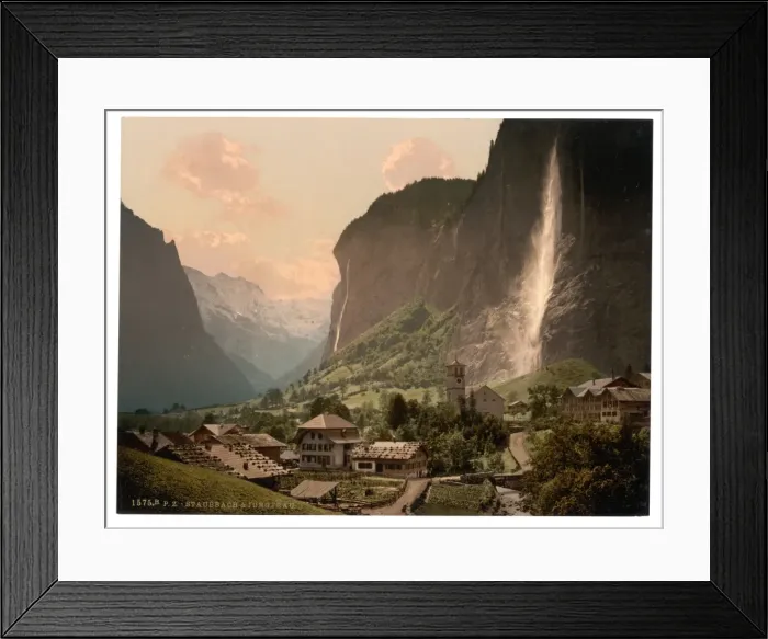 Framed Print : Jungfrau and Staubbach, Bernese Oberland, Switzerland Framed Print : Jungfrau and Staubbach, Bernese Oberland, Switzerland