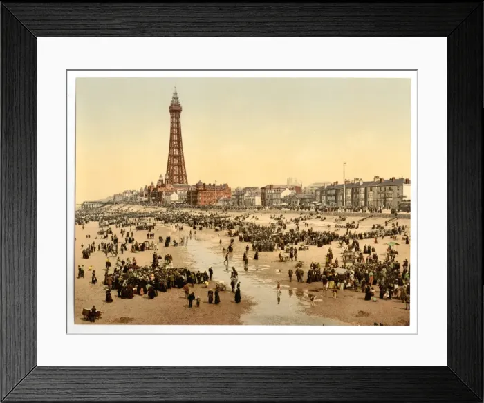 Framed Print : The Promenade and Tower from South Pier, Blackpool, England Framed Print : The Promenade and Tower from South Pier, Blackpool, England