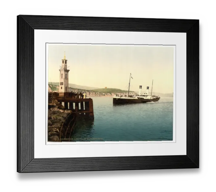 Framed Print : Arrival of Boulogne boat, Folkestone, England Framed Print : Arrival of Boulogne boat, Folkestone, England