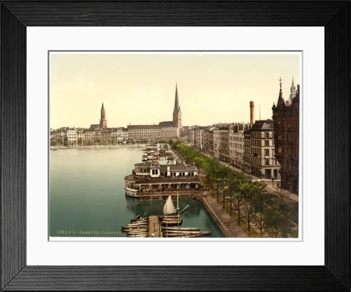 Framed Print : The Alster Cathedral, Junfernsteig, Hamburg, Germany Framed Print : The Alster Cathedral, Junfernsteig, Hamburg, Germany