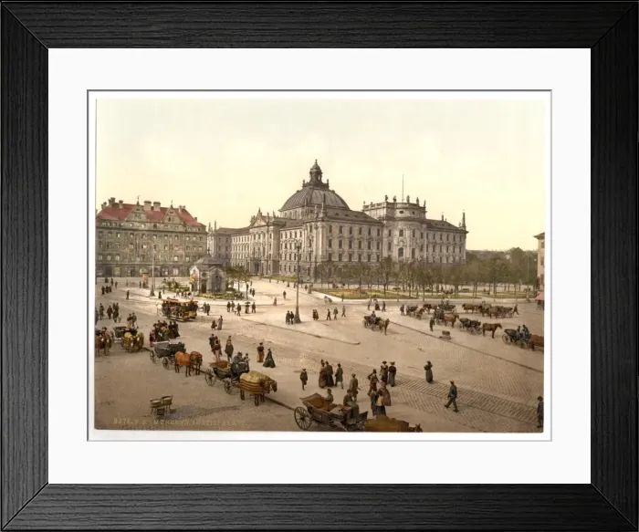 Framed Print : Justisplatz, Munich, Bavaria, Germany Framed Print : Justisplatz, Munich, Bavaria, Germany