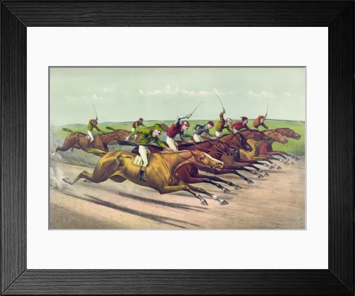 Framed Print : A head and head finish Framed Print : A head and head finish