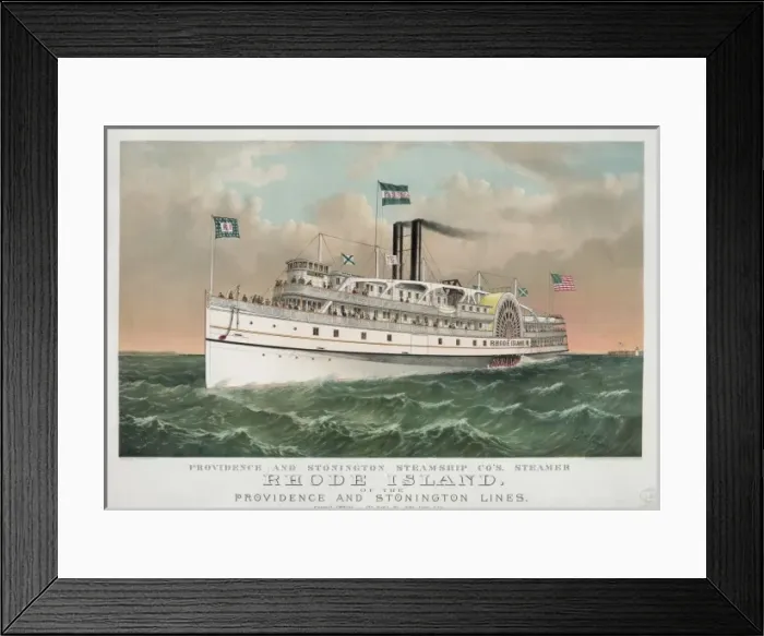 Framed Print : Providence and Stonington Steamship Co s. steamer Rhode Isla Framed Print : Providence and Stonington Steamship Co s. steamer Rhode Isla