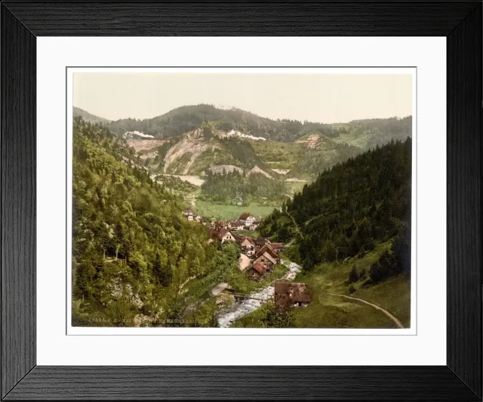Framed Print : Looking towards the railroad near Treiberg, Treiberg, Black Framed Print : Looking towards the railroad near Treiberg, Treiberg, Black