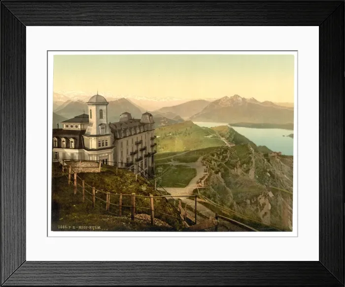 Framed Print : Hotel Rigi Kulm and the Alps, Rigi, Switzerland Framed Print : Hotel Rigi Kulm and the Alps, Rigi, Switzerland
