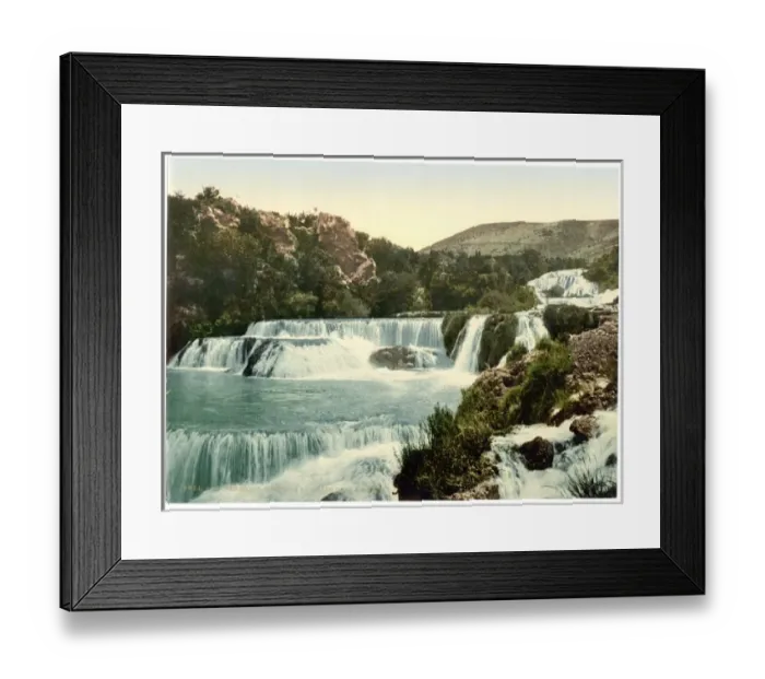 Framed Print : Sebenico, middle falls of the Kerka, Dalmatia, Austro-Hungar Framed Print : Sebenico, middle falls of the Kerka, Dalmatia, Austro-Hungar