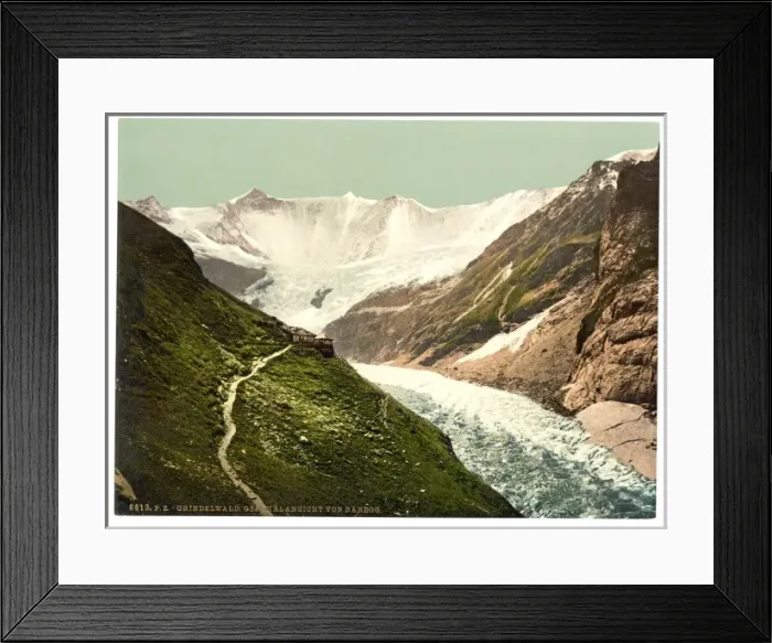 Framed Print : Grindelwald, the Baregg Glacier, Bernese Oberland, Switzerla Framed Print : Grindelwald, the Baregg Glacier, Bernese Oberland, Switzerla