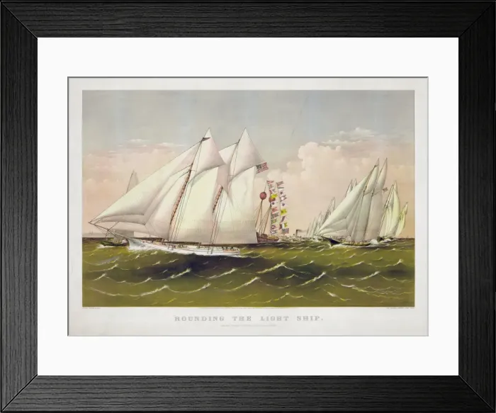 Framed Print : Rounding the light ship Framed Print : Rounding the light ship