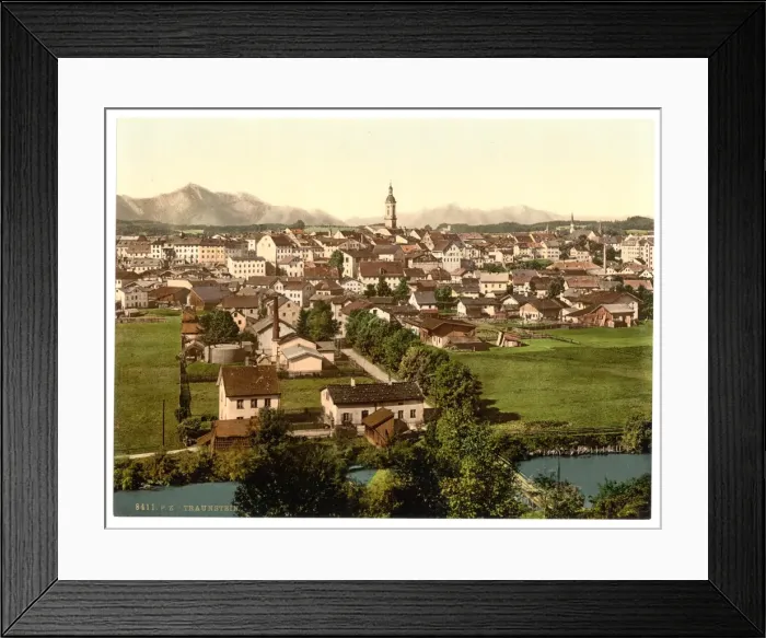 Framed Print : Traunstein, general view, Upper Bavaria, Germany Framed Print : Traunstein, general view, Upper Bavaria, Germany