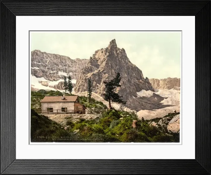 Framed Print : Mt. Surlon and lake, Tyrol, Austro-Hungary Framed Print : Mt. Surlon and lake, Tyrol, Austro-Hungary