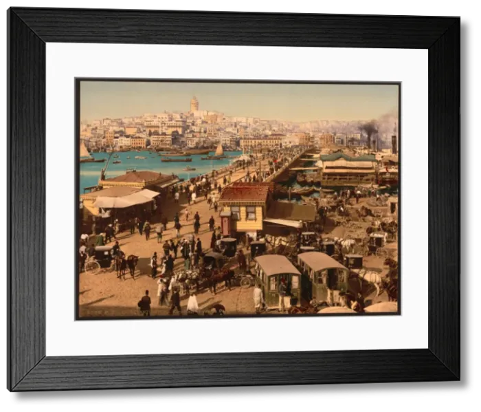 Framed Print : Kara-Keui (Galata) and view of Pera, Constantinople, Turkey Framed Print : Kara-Keui (Galata) and view of Pera, Constantinople, Turkey