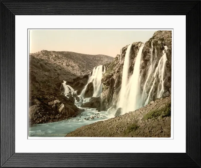 Framed Print : Cascade, near Knin, Dalmatia, Austro-Hungary Framed Print : Cascade, near Knin, Dalmatia, Austro-Hungary