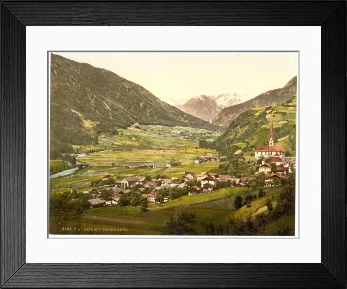 Framed Print : Oetz Valley, with Tschirgant, Tyrol, Austro-Hungary Framed Print : Oetz Valley, with Tschirgant, Tyrol, Austro-Hungary