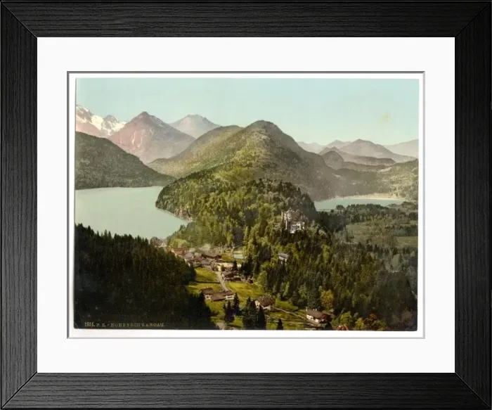 Framed Print : Castle Hohenschwangau and Algau Alps, Bavaria, Germany