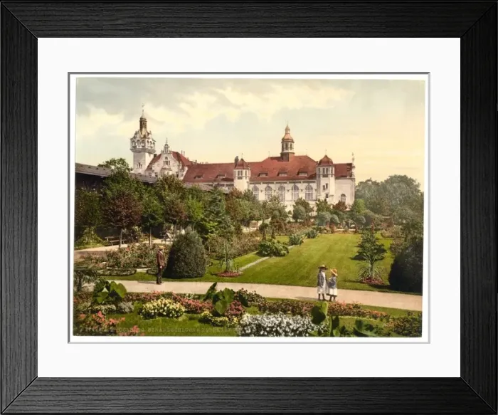 Framed Print : Castle and rose garden, Colberg, Pommeraina, Germany (i. e. K Framed Print : Castle and rose garden, Colberg, Pommeraina, Germany (i. e. K