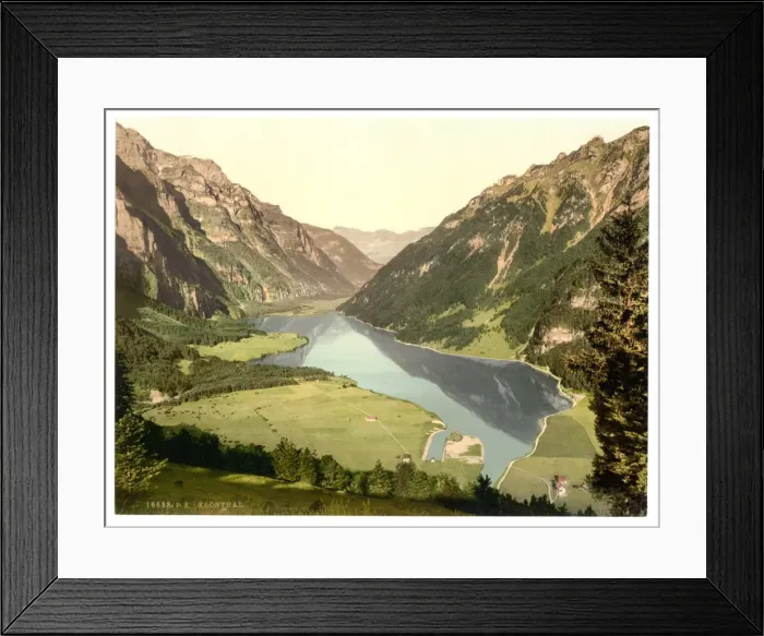 Framed Print : Klonthal Lake, general view, Glarus, Switzerland Framed Print : Klonthal Lake, general view, Glarus, Switzerland