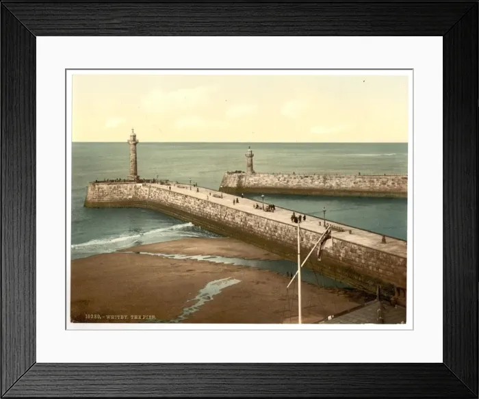 Framed Print : Whitby, the pier, Yorkshire, England Framed Print : Whitby, the pier, Yorkshire, England