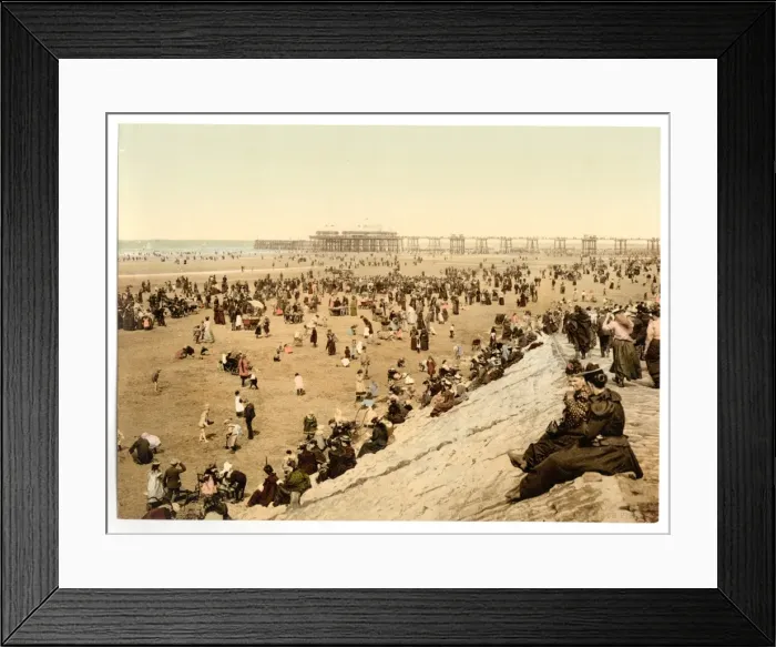 Framed Print : The beach with North Pier, Blackpool, England Framed Print : The beach with North Pier, Blackpool, England