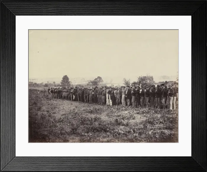 Framed Print : Group of Confederate prisoners at Fairfax court-house Framed Print : Group of Confederate prisoners at Fairfax court-house