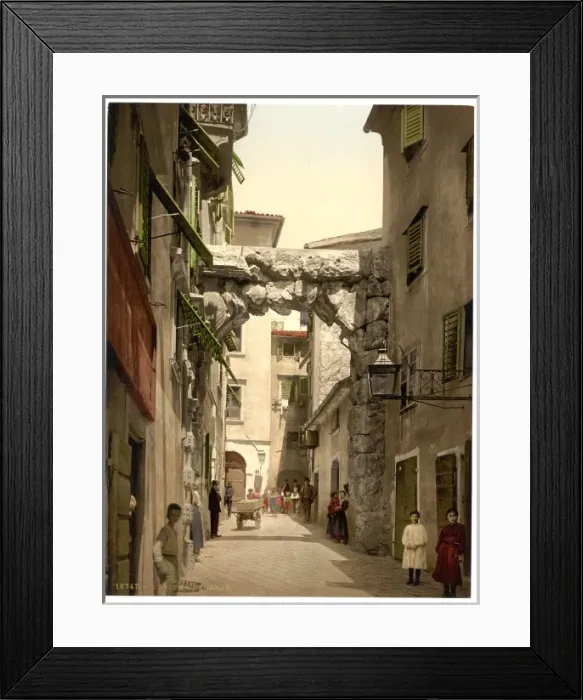 Framed Print : Fiume, a street, Croatia, Austro-Hungary Framed Print : Fiume, a street, Croatia, Austro-Hungary