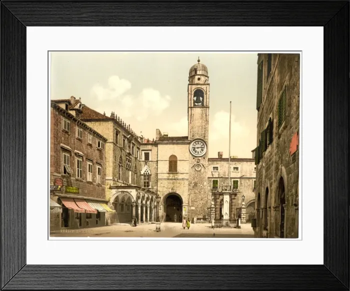 Framed Print : Ragusa, Corpi di Guardi Square, Dalmatia, Austro-Hungary Framed Print : Ragusa, Corpi di Guardi Square, Dalmatia, Austro-Hungary