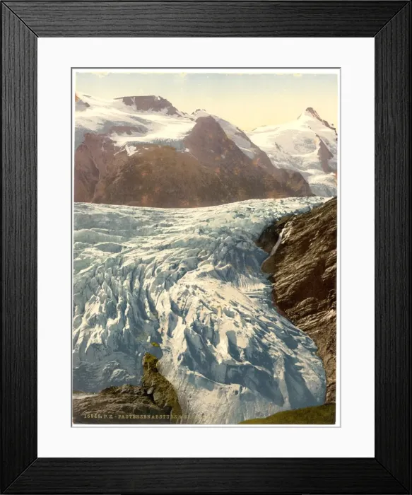 Framed Print : Pasterzenabsturz and Grossglockner, Carinthia, Austro-Hungar Framed Print : Pasterzenabsturz and Grossglockner, Carinthia, Austro-Hungar