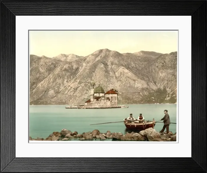 Framed Print : Perasto, Rock of the Madonna, Dalmatia, Austro-Hungary Framed Print : Perasto, Rock of the Madonna, Dalmatia, Austro-Hungary