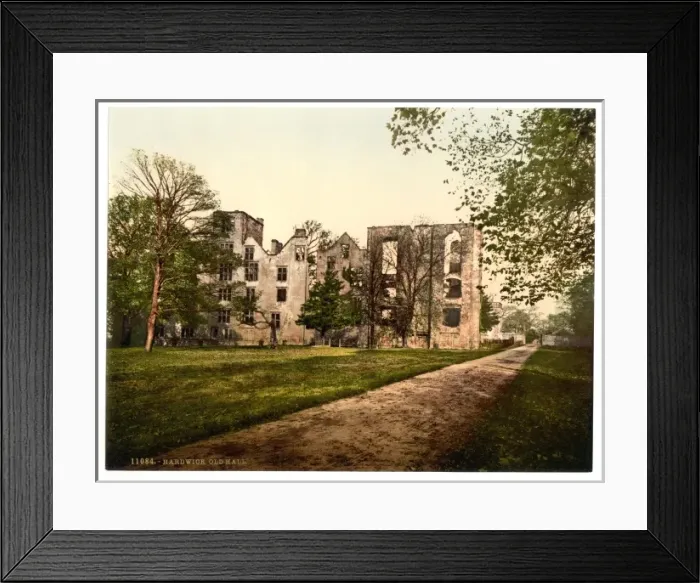 Framed Print : Hardwick, Old Hall, Derbyshire, England Framed Print : Hardwick, Old Hall, Derbyshire, England