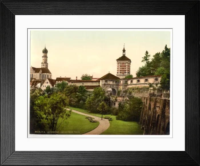 Framed Print : Am Rothen Thor (i. e. Roten Tor), Augsburg, Bavaria, Germany Framed Print : Am Rothen Thor (i. e. Roten Tor), Augsburg, Bavaria, Germany
