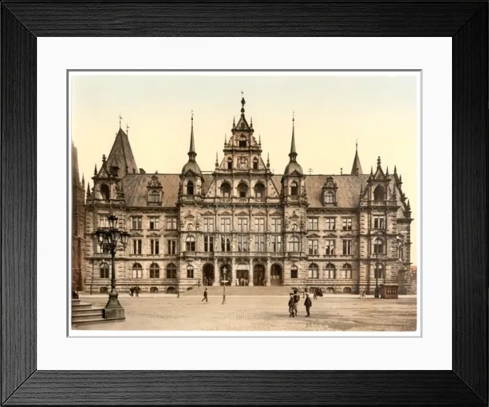 Framed Print : Court House, Wiesbaden, Hesse-Nassau, Germany