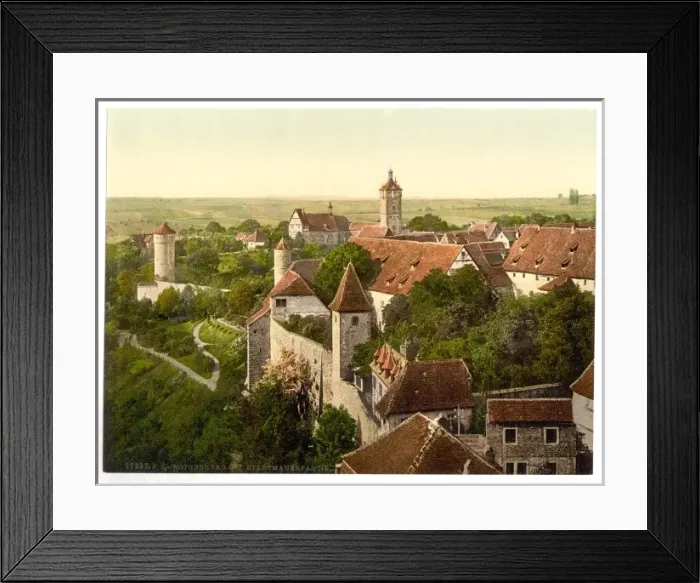 Framed Print : Part of the city, Rothenburg (i. e. ob der Tauber), Bavaria Framed Print : Part of the city, Rothenburg (i. e. ob der Tauber), Bavaria