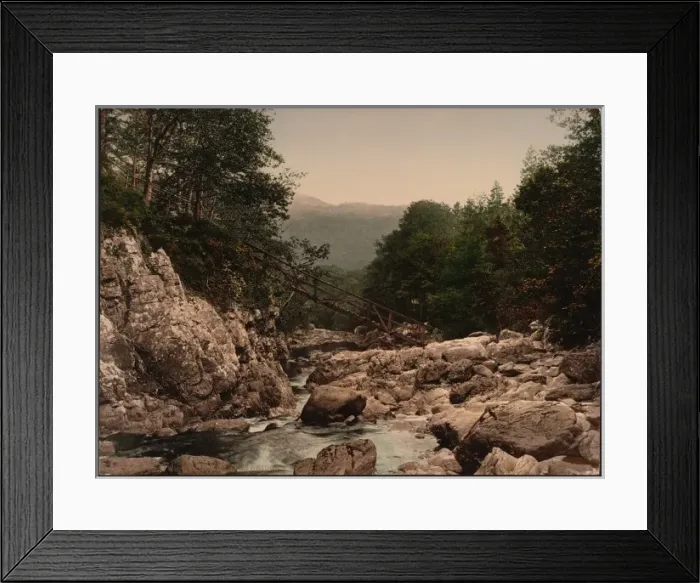 Framed Print : Miners bridge, Fairy Glen, Bettws-y-Coed (i. e. Betws), Wale Framed Print : Miners bridge, Fairy Glen, Bettws-y-Coed (i. e. Betws), Wale