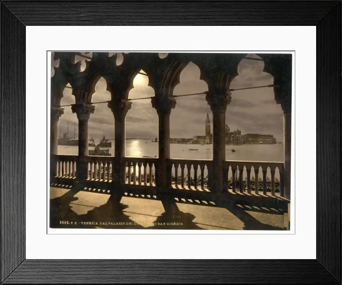 Framed Print : San Georgio from Doges Palace by moonlight, Venice, Italy Framed Print : San Georgio from Doges Palace by moonlight, Venice, Italy