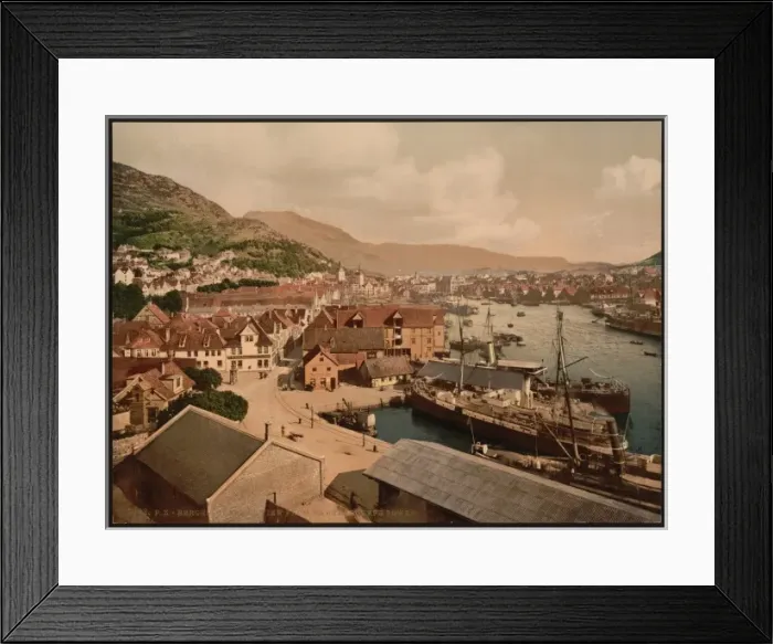 Framed Print : General view from Walkendorffs Tower, Bergen, Norway Framed Print : General view from Walkendorffs Tower, Bergen, Norway