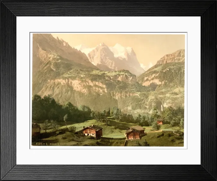 Framed Print : Well and Wetterhorn, Bernese Oberland, Switzerland Framed Print : Well and Wetterhorn, Bernese Oberland, Switzerland