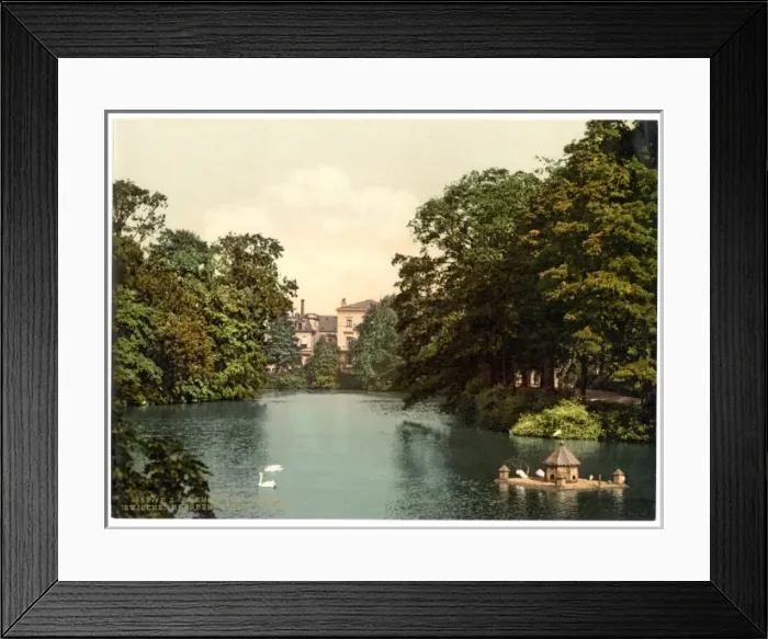 Framed Print : Water scene between Heedenthor and Bischofsthor, Bremen, Ger Framed Print : Water scene between Heedenthor and Bischofsthor, Bremen, Ger