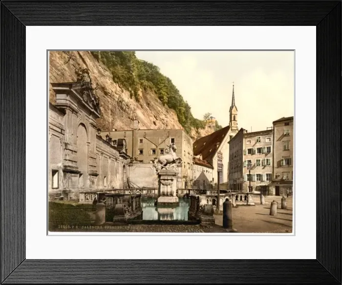 Framed Print : Salzburg, Horse Pool, Austro-Hungary Framed Print : Salzburg, Horse Pool, Austro-Hungary