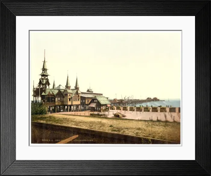 Framed Print : The pier, Strandbucke, Heringsdorf (i. e. Seebad Heringsdorf Framed Print : The pier, Strandbucke, Heringsdorf (i. e. Seebad Heringsdorf