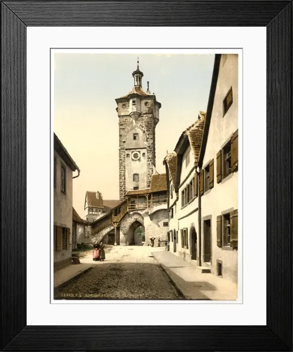 Framed Print : Bell tower (klingen Tor), Rothenburg (i. e. ob der Tauber), B Framed Print : Bell tower (klingen Tor), Rothenburg (i. e. ob der Tauber), B