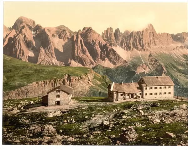 Schlernhaus and Rosengarten Group, Tyrol, Austro-Hungary
