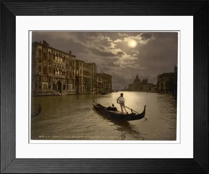Framed Print : Grand Canal by moonlight, Venice, Italy Framed Print : Grand Canal by moonlight, Venice, Italy