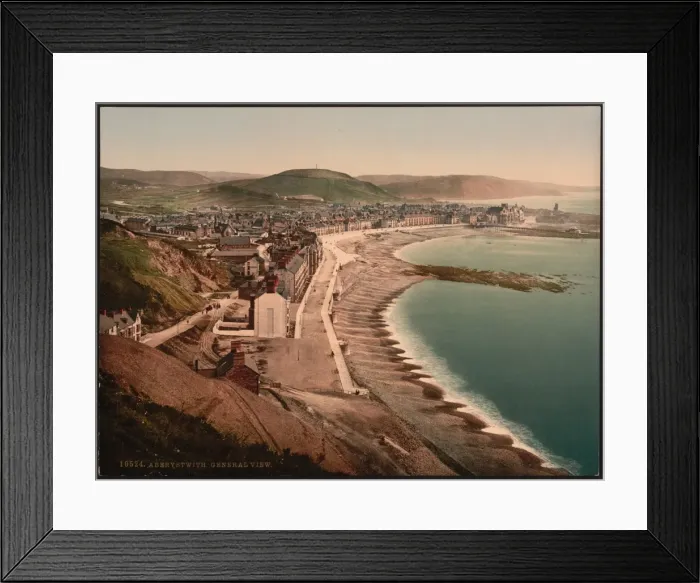 Framed Print : General view, Aberystwith, Wales