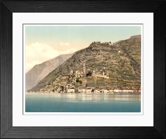 Framed Print : Lake of Lugano, Morcote, Tessin, Switzerland Framed Print : Lake of Lugano, Morcote, Tessin, Switzerland