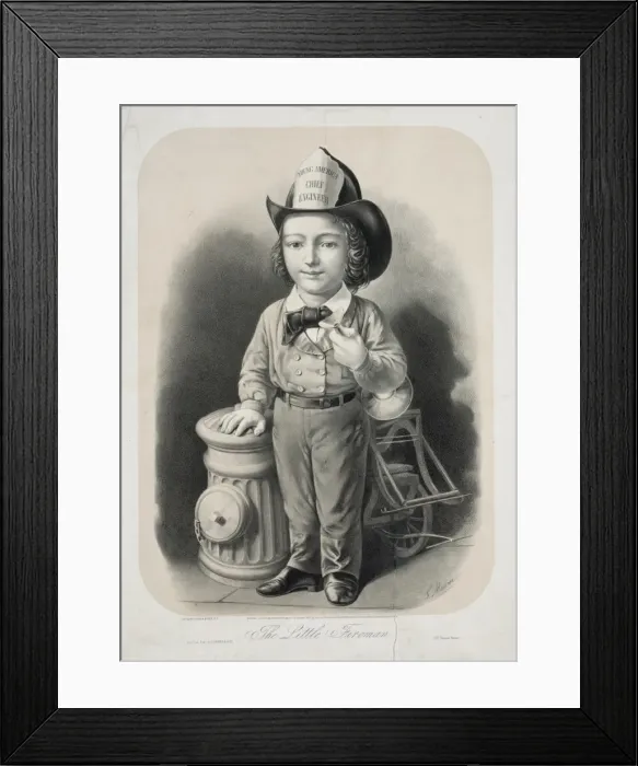 Framed Print : The little fireman Framed Print : The little fireman