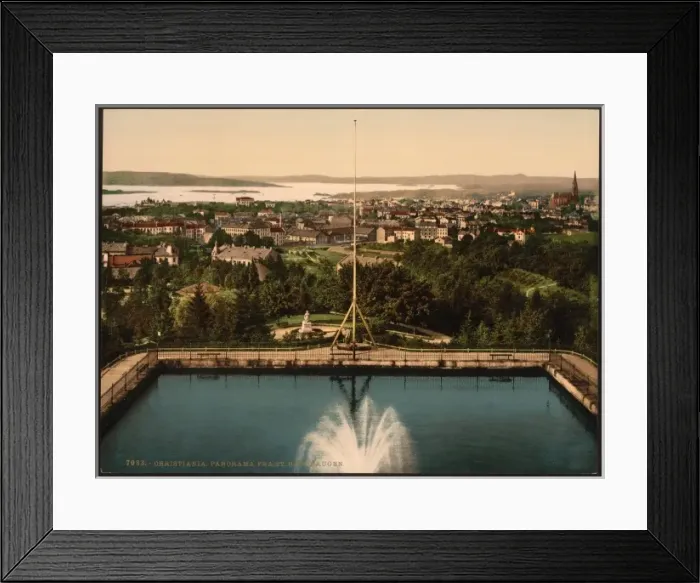 Framed Print : Panorama from St. Hanshaugen, Christiania, Norway Framed Print : Panorama from St. Hanshaugen, Christiania, Norway